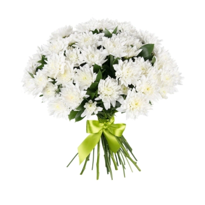 Букет «Белый ангел» – скульптурная чистота белых хризантем Багратионовск Калининградская область