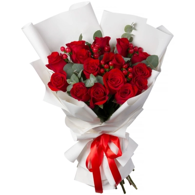 Букет «История любви» – 15 красных роз для вашей прекрасной истории Багратионовск Калининградская область