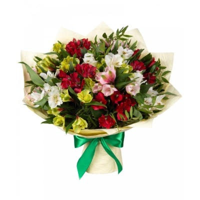 Букет «Теплые чувства» – разноцветные альстромерии с нежным посылом Багратионовск Калининградская область
