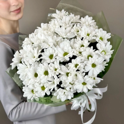 Букет «Мечты о лете» – свежесть белых хризантем Багратионовск Калининградская область
