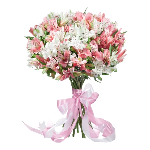 «Воздушная нежность»  букет из розовых альстромерий Багратионовск Калининградская область