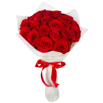 Букет из красных роз в фетре Багратионовск Калининградская область