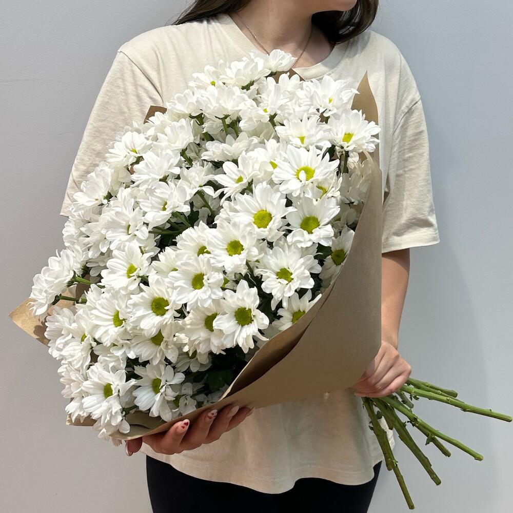 Букет «Летняя свежесть» – дыхание лета в белых хризантемах Багратионовск Калининградская область