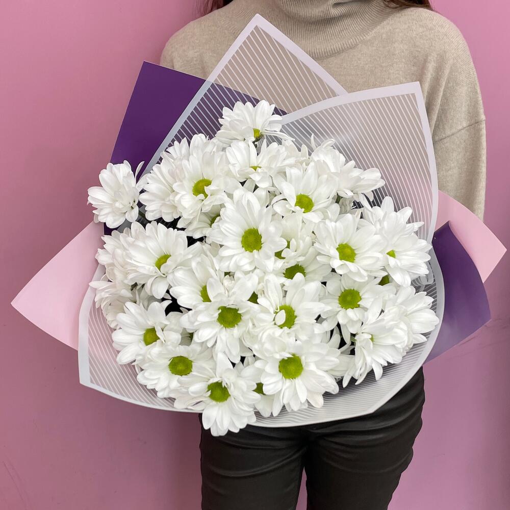 Букет «Весеннее настроение» – свежесть белых хризантем Багратионовск Калининградская область