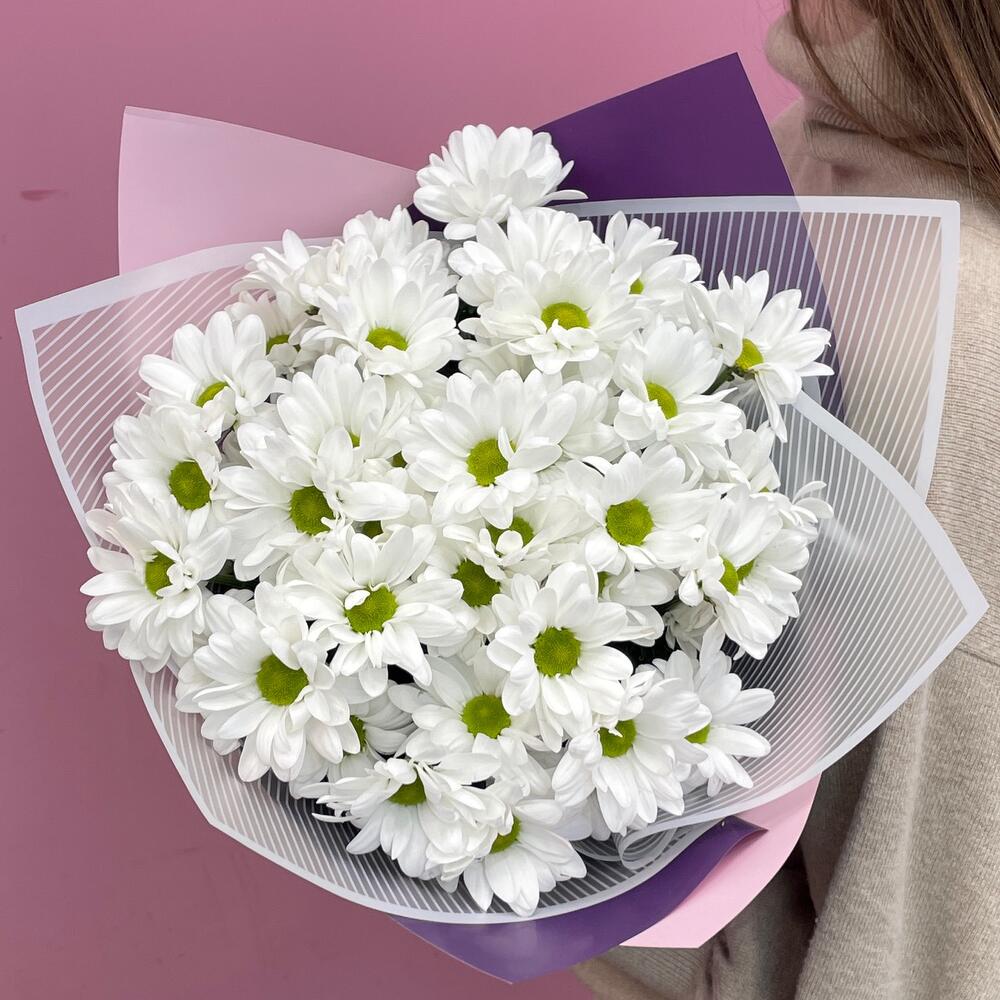 Букет «Весеннее настроение» – свежесть белых хризантем Багратионовск Калининградская область