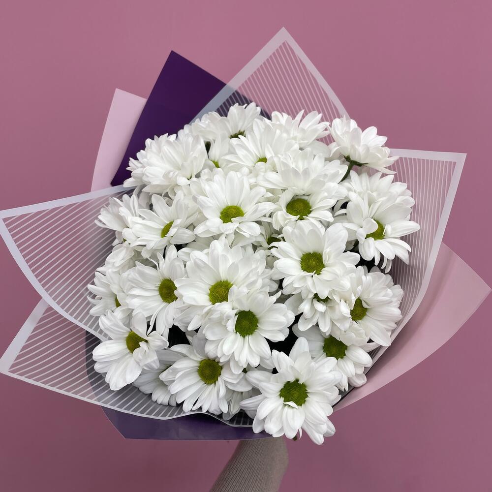 Букет «Весеннее настроение» – свежесть белых хризантем Багратионовск Калининградская область