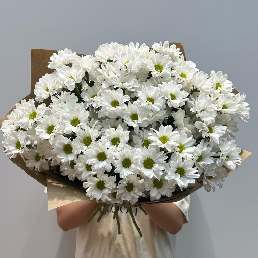 Букет «Летняя свежесть» – дыхание лета в белых хризантемах Багратионовск Калининградская область