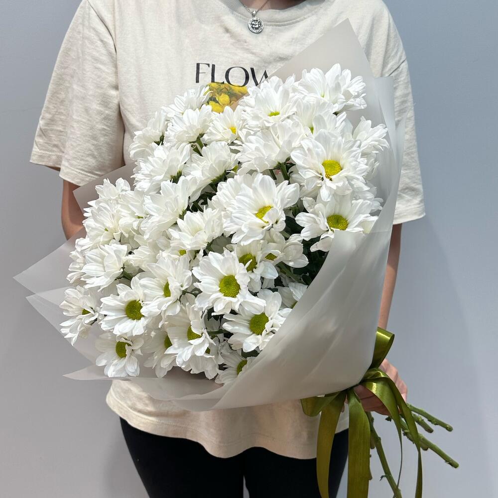 Букет «Летнее настроение» – свежесть белых хризантем Багратионовск Калининградская область