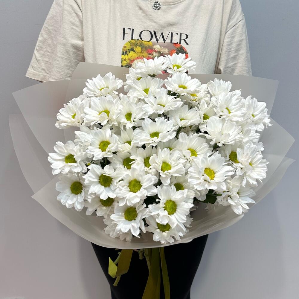 Букет «Летнее настроение» – свежесть белых хризантем Багратионовск Калининградская область